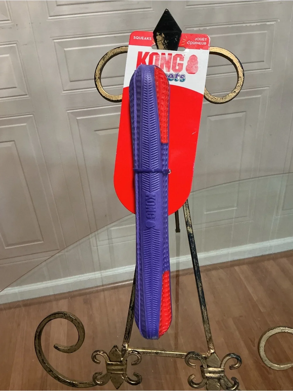 Brand New Kong Duets Duos Stick Lg Squeaky Easy Grip Dog Fetch Toy 10”